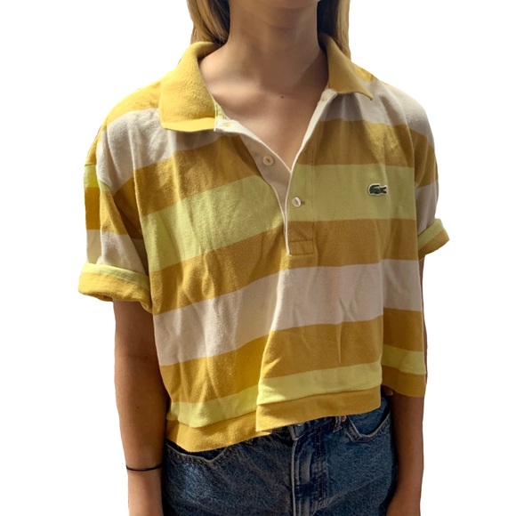 Lacoste Cropped Top 💛🧡 Reworked - Picture 3 of 3